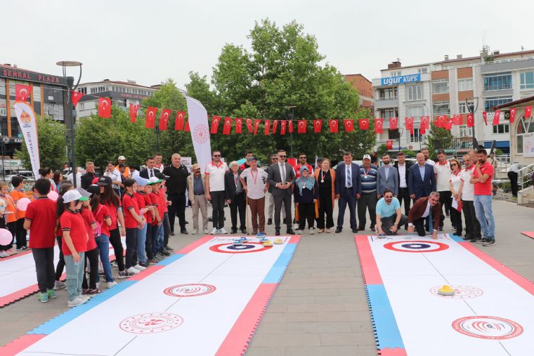 Havza’da Floor Curling Turnuvası Düzenlendi